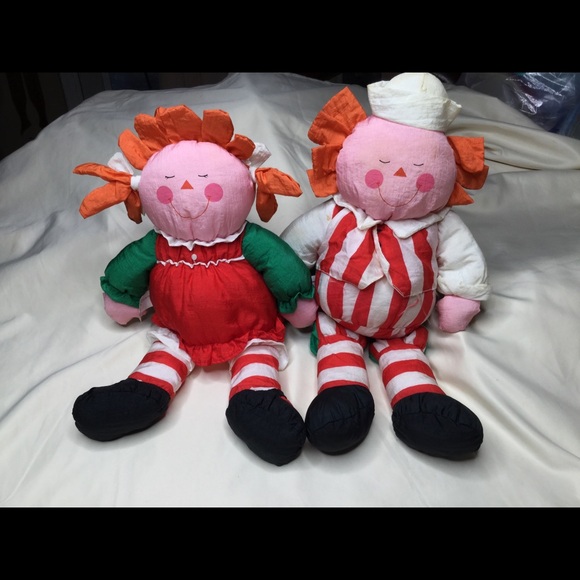Vintage Department 56 Christmas Puffalump Raggedy Ann & Andy - Picture 4 of 10